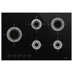 Smeg PVL675LCN Dolce Stil Novo Gas Hob, Black